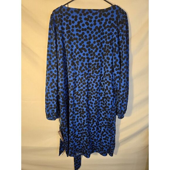 Ava & Viv Blue Flattering Dress Polka Dot Dress Womens Plus Size 2X XXL New NWT - Picture 4 of 4